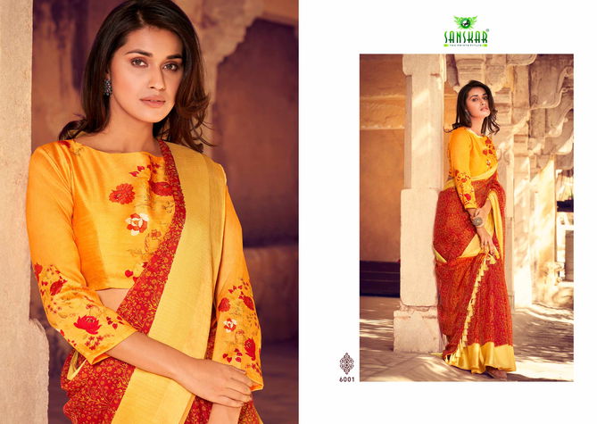 Sanskar Vedika Fancy Ethnic Wear Designer Georgette Saree Collection